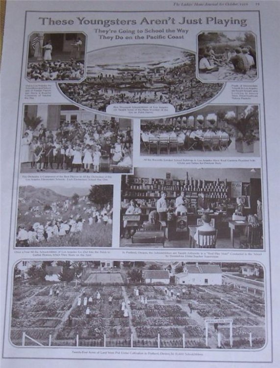 1916 LADIES HOME JOURNAL PAGE OF SCHOOL CHILDREN ON THE PACIFIC CHILDREN