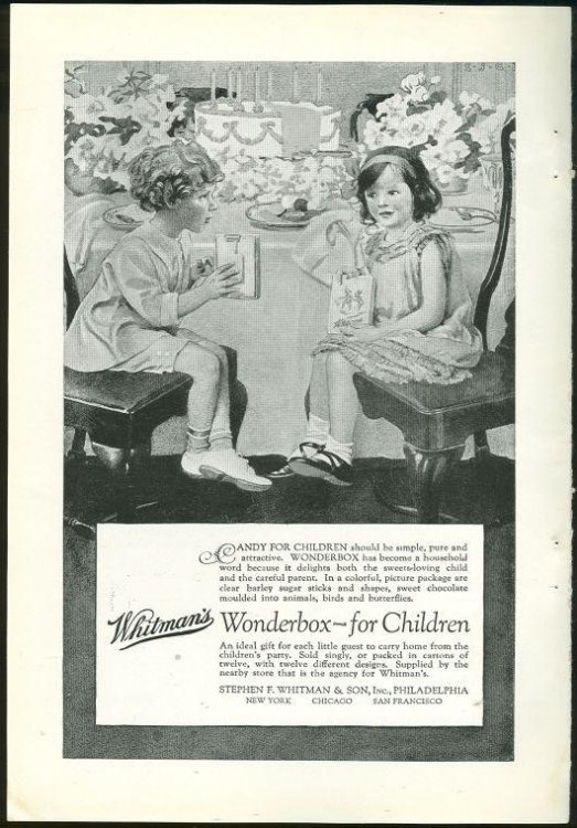 1925 NATIONAL GEOGRAPHIC WHITMAN WONDERBOX FOR CHILDREN MAGAZINE ADVERTISEMENT