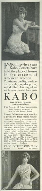 1916 LADIES HOME JOURNAL KABO LIVE MODEL CORSET MAGAZINE ADVERTISEMENT