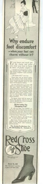 1915 LADIES HOME JOURNAL RED CROSS SHOES MAGAZINE ADVERTISEMENT