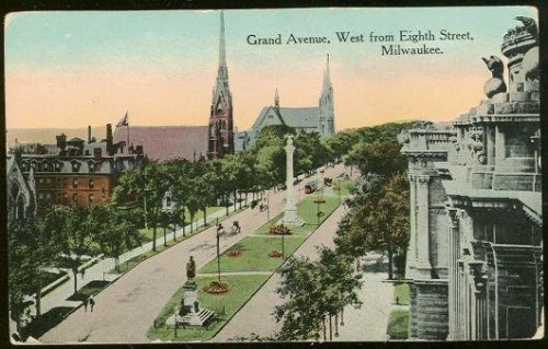 GRAND AVENUE, WEST FROM EIGHTH STREET, MILWAUKEE, WISCONSIN