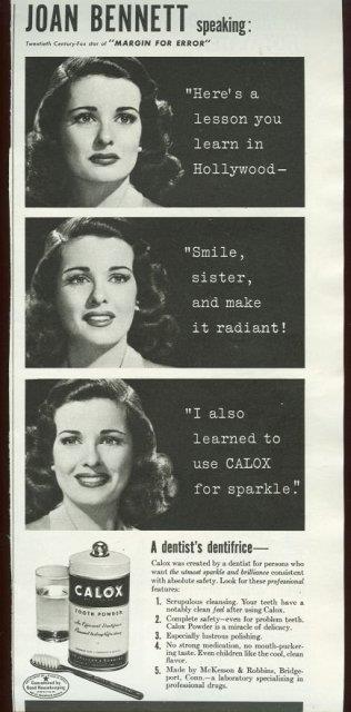 1943 MAGAZINE ADVERTISEMENT FOR CALOX TOOTH POWDER