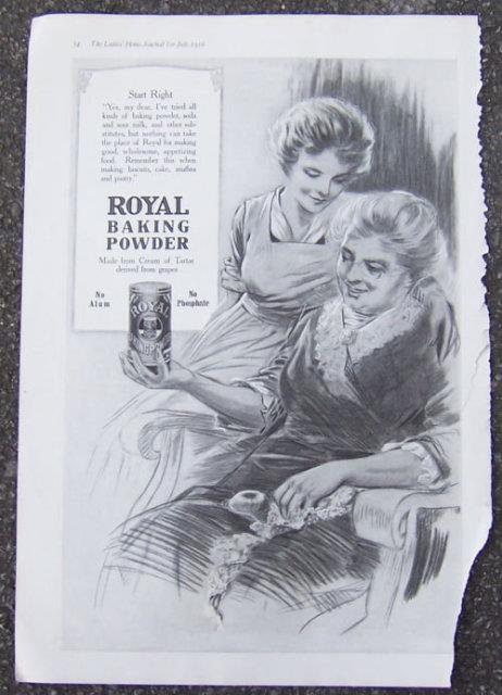 1916 LADIES HOME JOURNAL ROYAL BAKING POWDER MAGAZINE ADVERTISEMENT