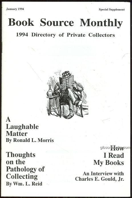 BOOK SOURCE MONTHLY MAGAZINE JANUARY 1994 DIRECTORY OF PRIVATE COLLECTORS