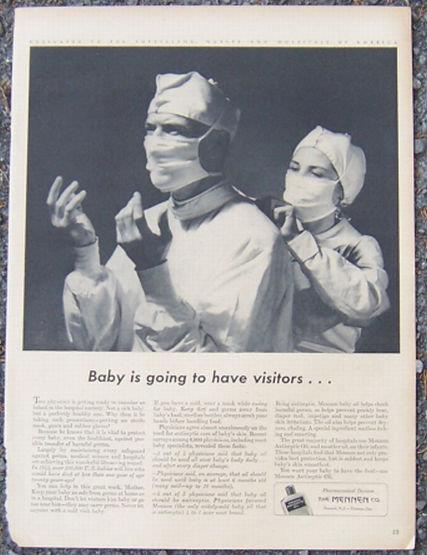 1944 MENNEN ANTISEPTIC OIL MAGAZINE ADVERTISEMENT