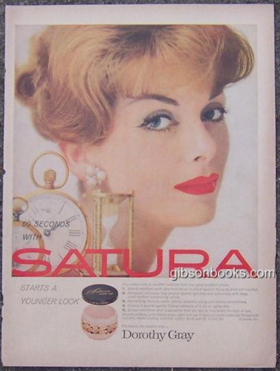 1957 SATURA BY DOROTHY GRAY MAGAZINE ADVERTISEMENT