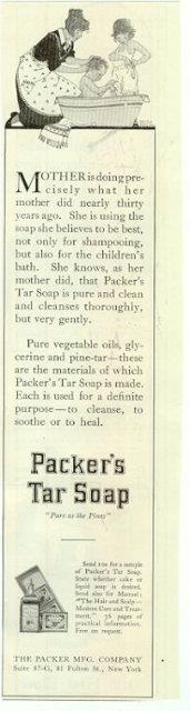 1915 LADIES HOME JOURNAL PACKER'S TAR SOAP MAGAZINE ADVERTISEMENT