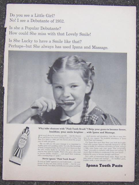 1940 IPANA TOOTH PASTE LIFE MAGAZINE ADVERTISEMENT
