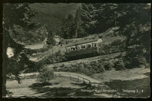 REAL PHOTO POSTCARD OF THURINGER WALD BERGBAHN STEIGUNG