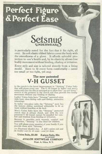 1916 LADIES HOME JOURNAL SETSNUG UNDERWEAR ADVERTISEMENT