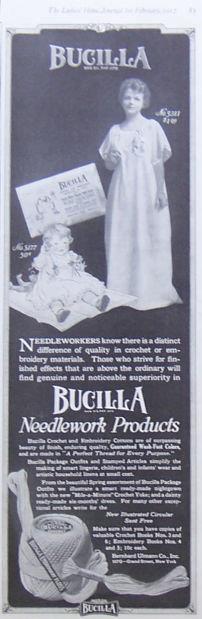 1917 LADIES HOME JOURNAL BUCILLA NEEDLEWORK PRODUCTS MAGAZINE ADVERTISEMENT