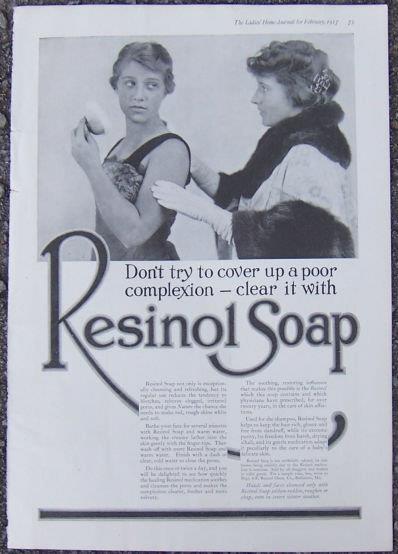 1917 LADIES HOME JOURNAL ADVERTISEMENT FOR RESINOL SOAP