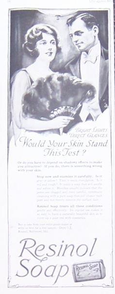 1921 LADIES HOME JOURNAL ADVERTISEMENT FOR RESINOL SOAP