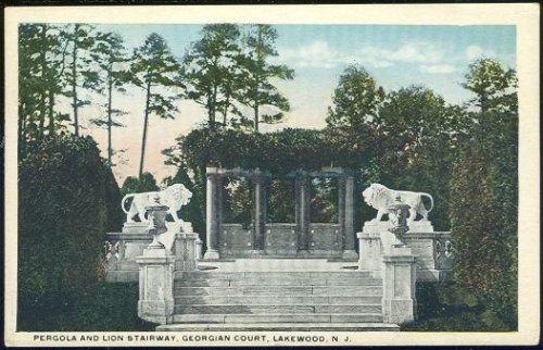 PERGOLA AND LION STAIRWAY, GEORGIAN COURT, LAKEWOOD, NEW JERSEY
