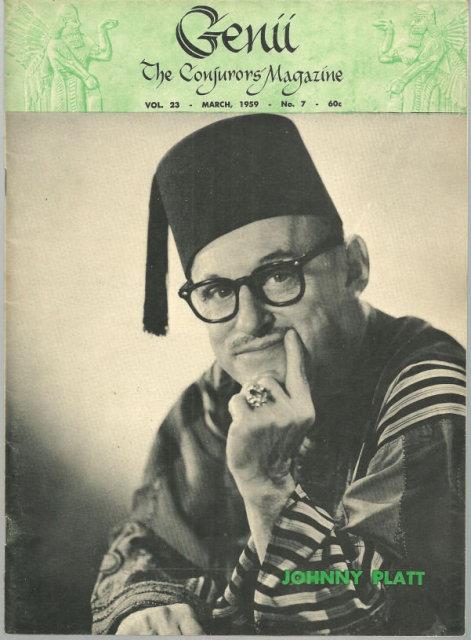 GENII THE CONJURORS' MAGAZINE MARCH 1959
