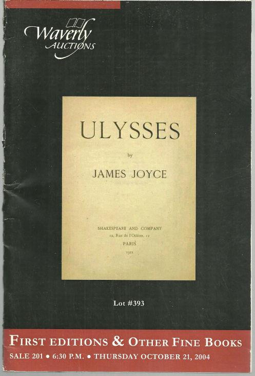 FIRST EDITIONS AND OTHER FINE BOOKS, SALE 201 OCTOBER 21, 2004