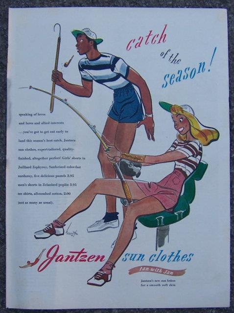 1955 JANTZEN SUN CLOTHES LIFE MAGAZINE ADVERTISEMENT
