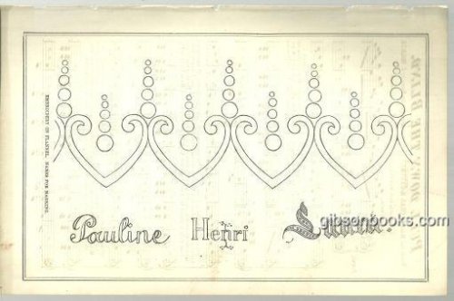 DESIGN FOR EMBROIDERY ON FLANNEL, NAMES FOR MARKING PAGE FROM 1876 PETERSON'S MAGAZINE