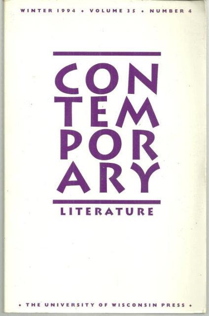 CONTEMPORARY LITERATURE, WINTER 1994 VOLUME 35 NO. 4