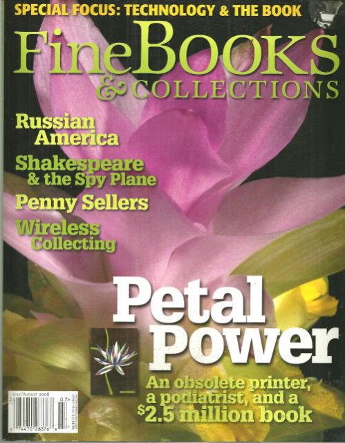 FINE BOOKS AND COLLECTIONS MAGAZINE JULY/AUGUST 2008