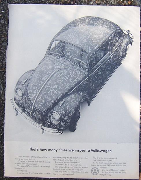 1964 VOLKSWAGEN SATURDAY EVENING POST MAGAZINE ADVERTISEMENT