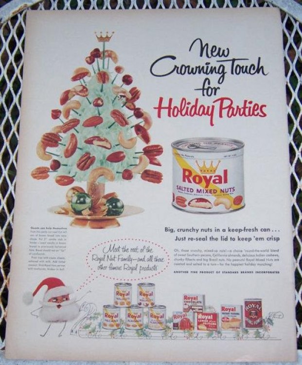 1956 ROYAL NUTS LIFE MAGAZINE CHRISTMAS ADVERTISEMENT