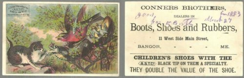VICTORIAN TRADE CARD FOR CONNERS BROTHERS CHILDREN'S SHOES