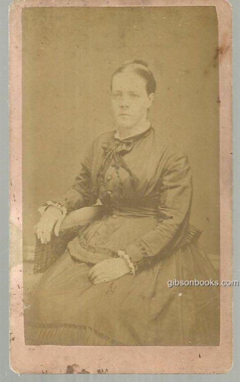LADY IN BLACK GOWN FROM TERRA HAUTE, INDIANA CABINET CARD