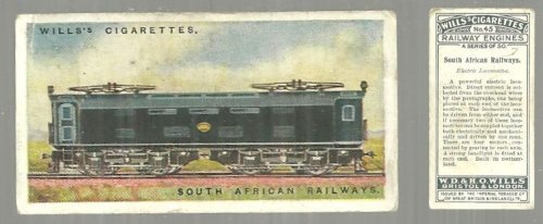 VINTAGE WILLS' CIGARETTE CARD FOR SOUTH AFRICAN RAILWAYS