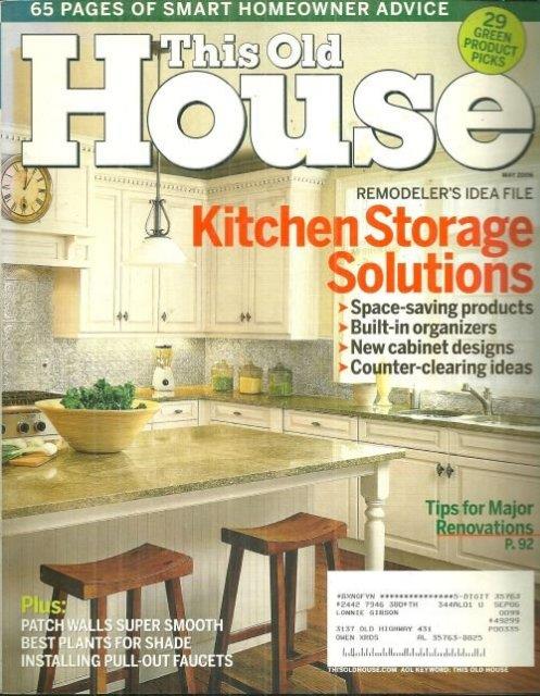 THIS OLD HOUSE MAGAZINE MAY 2006