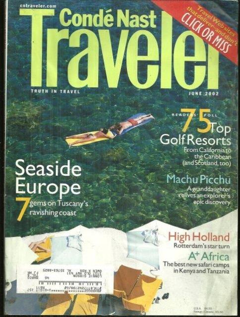 CONDE NAST TRAVELER MAGAZINE JUNE 2002