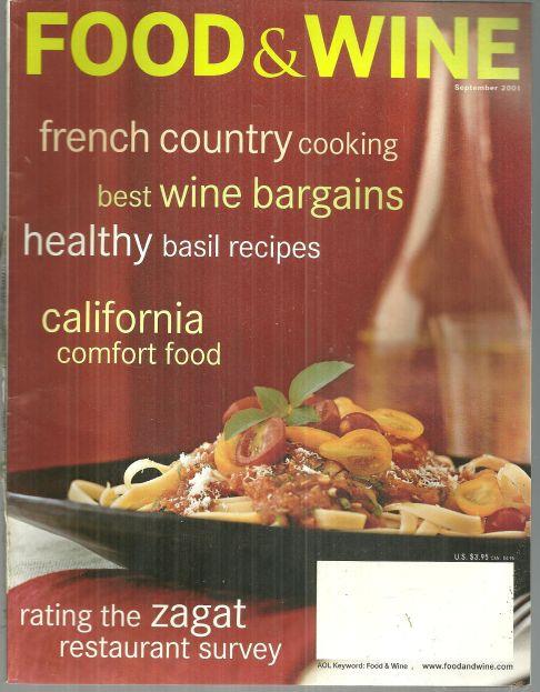 FOOD AND WINE MAGAZINE SEPTEMBER 2001