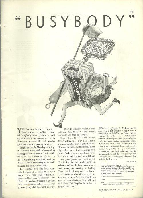 1932 GOOD HOUSEKEEPING FELS-NAPTHA SOAP MAGAZINE ADVERTISEMENT