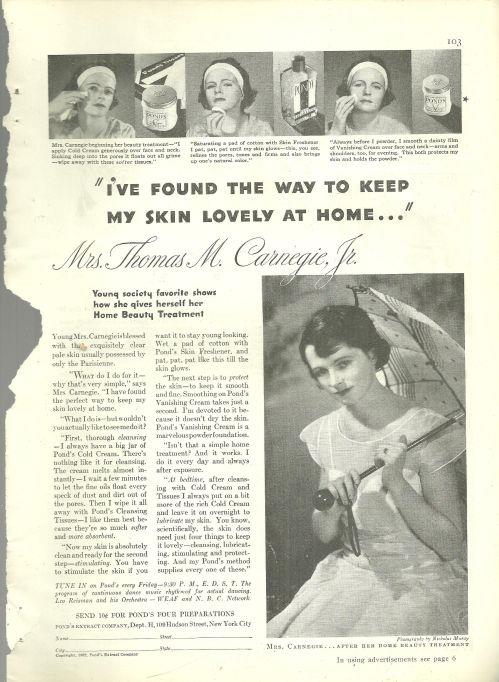 1932 GOOD HOUSEKEEPING POND'S COLD CREAM MAGAZINE ADVERTISEMENT