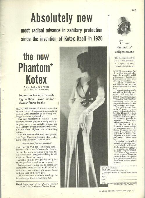 1932 GOOD HOUSEKEEPING MAGAZINE ADVERTISEMENT FOR KOTEX