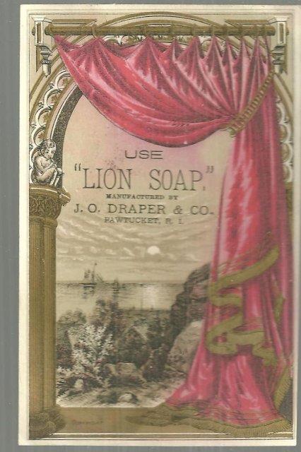 VICTORIAN TRADE CARD FOR LION SOAP