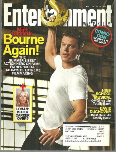 ENTERTAINMENT WEEKLY MAGAZINE AUGUST 10, 2007