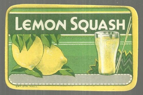 VINTAGE LABEL FOR LEMON SQUASH