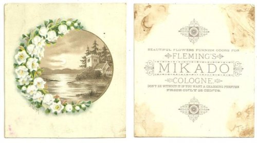 VICTORIAN TRADE CARD FOR FLEMING'S MIKADO COLOGNE