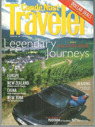 CONDE NAST TRAVELER SEPTEMBER 2002 All Star Issue Legendary Journeys