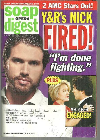 SOAP OPERA DIGEST JANUARY 22, 2008