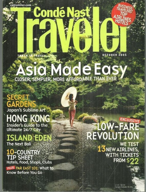 CONDE NAST TRAVELER OCTOBER 2005
