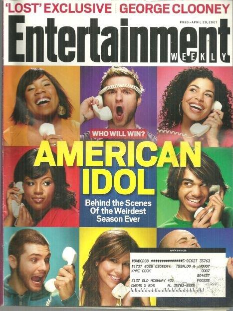 ENTERTAINMENT WEEKLY MAGAZINE APRIL 20, 2007