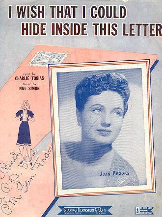 I WISH THAT I COULD HIDE INSIDE THIS LETTER
