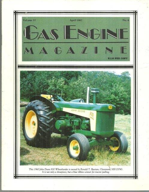 GAS ENGINE MAGAZINE APRIL 1987