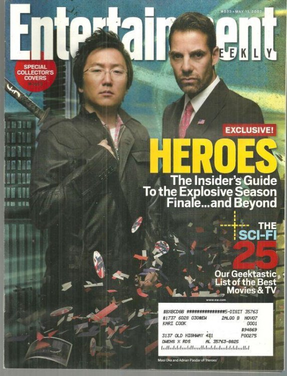 ENTERTAINMENT WEEKLY MAGAZINE MAY 11, 2007