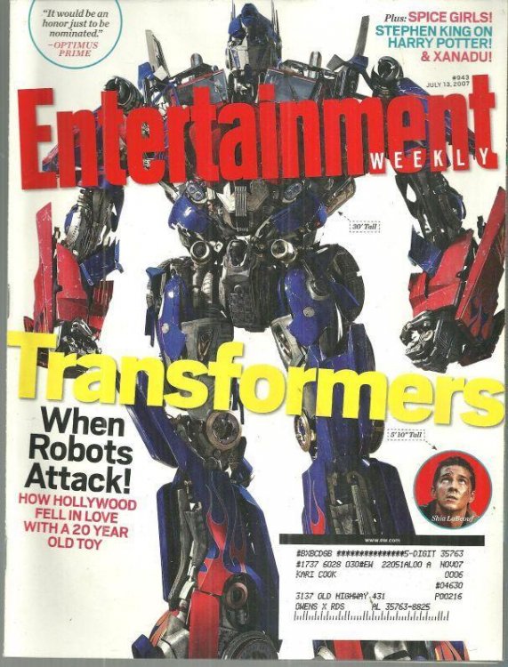 ENTERTAINMENT WEEKLY MAGAZINE JULY 13, 2007