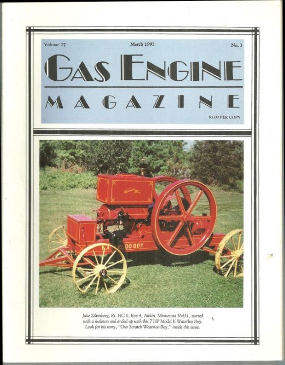 GAS ENGINE MAGAZINE MARCH 1992