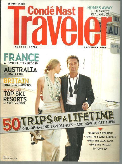 CONDE NAST TRAVELER MAGAZINE DECEMBER 2005