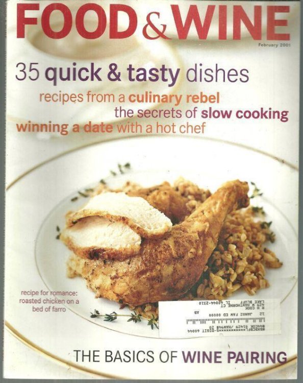 FOOD AND WINE MAGAZINE FEBRUARY 2001